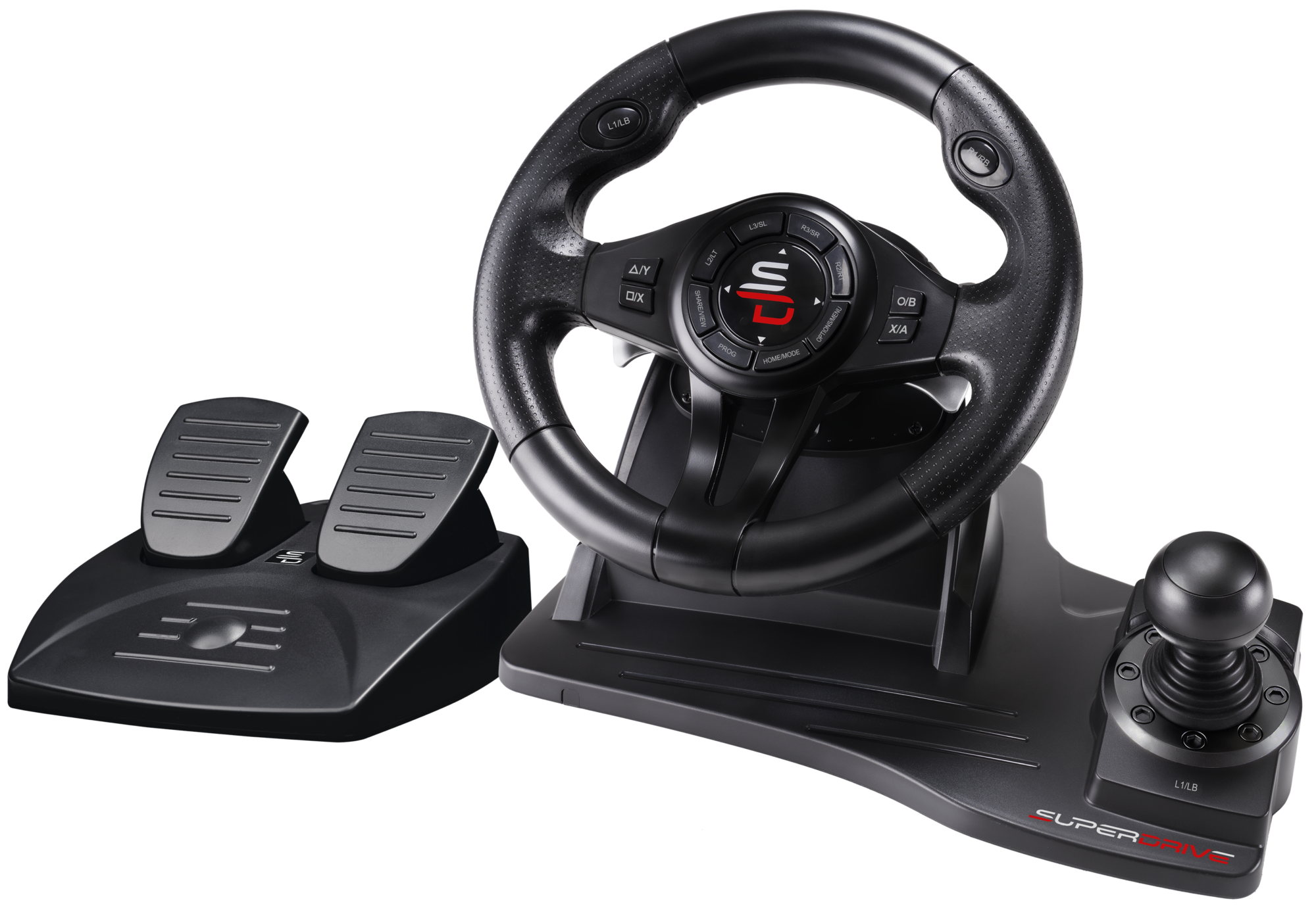 Volante de Carreras con Pedales Subsonic Racing Wheel GS550 para PS4, Xbox  serie X/S, Xbox One, PC