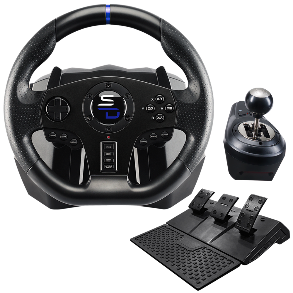 Superdrive SV710 steering wheel with pedals, paddles and vibration PC compatible (programmable for all games)