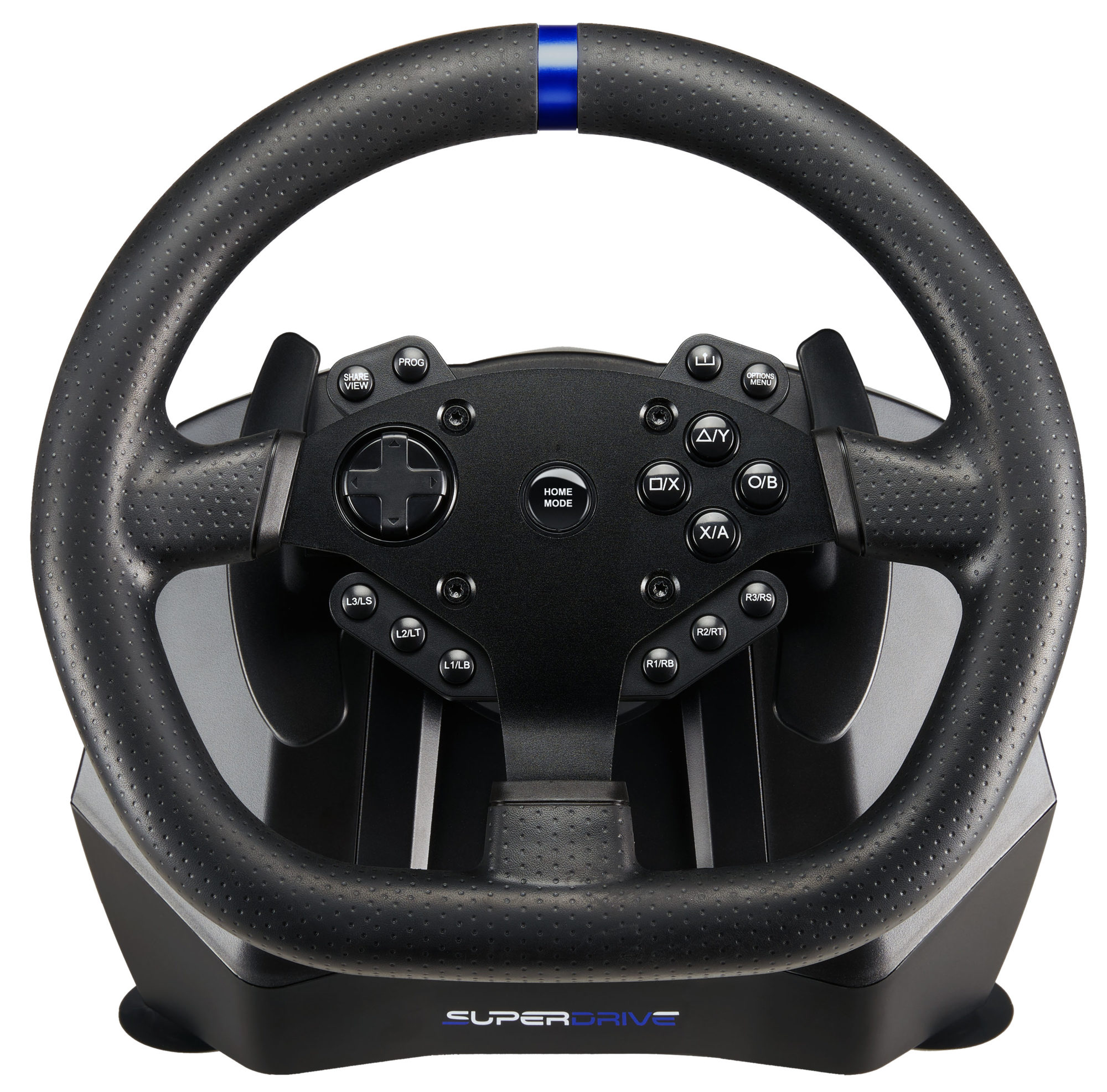Superdrive - GS850-X racing steering wheel with manual shifter, 3 pedals,  paddle shifters for Xbox Serie X/S, PS4, Xbox One, (programmable)